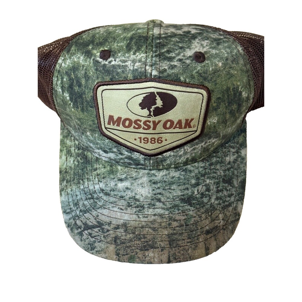 Mossy Oak 1986 camo mesh ball cap hat snap back
